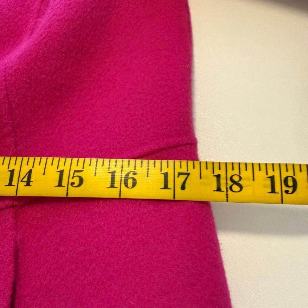 Talbots Jacket Ruffle-Neck Double-Face Fuchsia Ja… - image 8